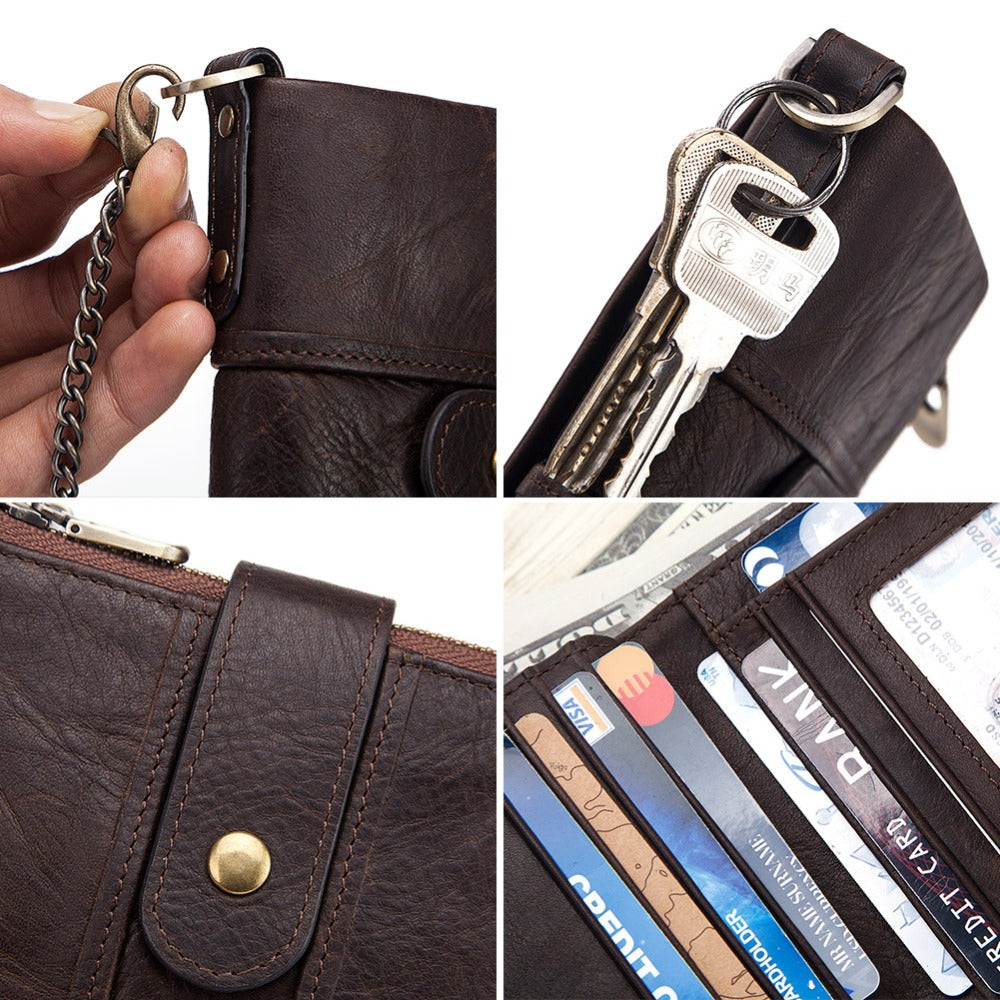 Antimagnetic leather wallet