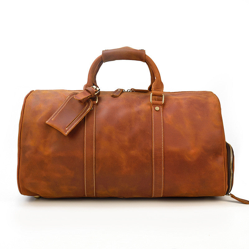 Coriumpera®️ Leather Retro Travel Duffel Bag