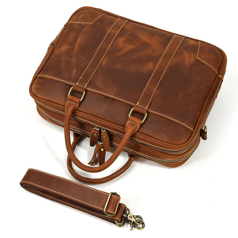 Coriumpera®️ Men's Leather Briefcase Youth Fashion