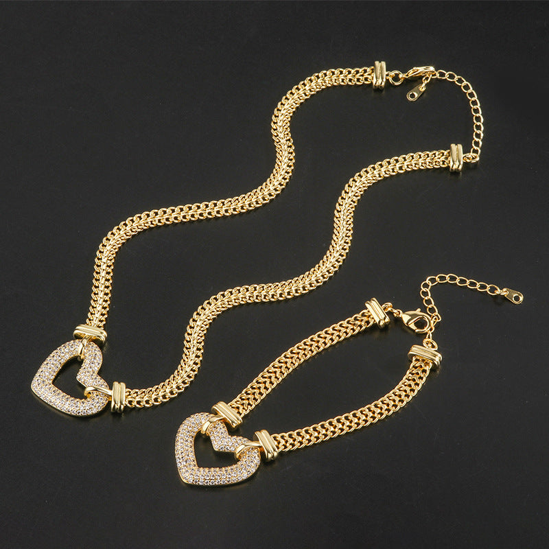 Coriumpera® Korean Golden Heart Shaped Necklace