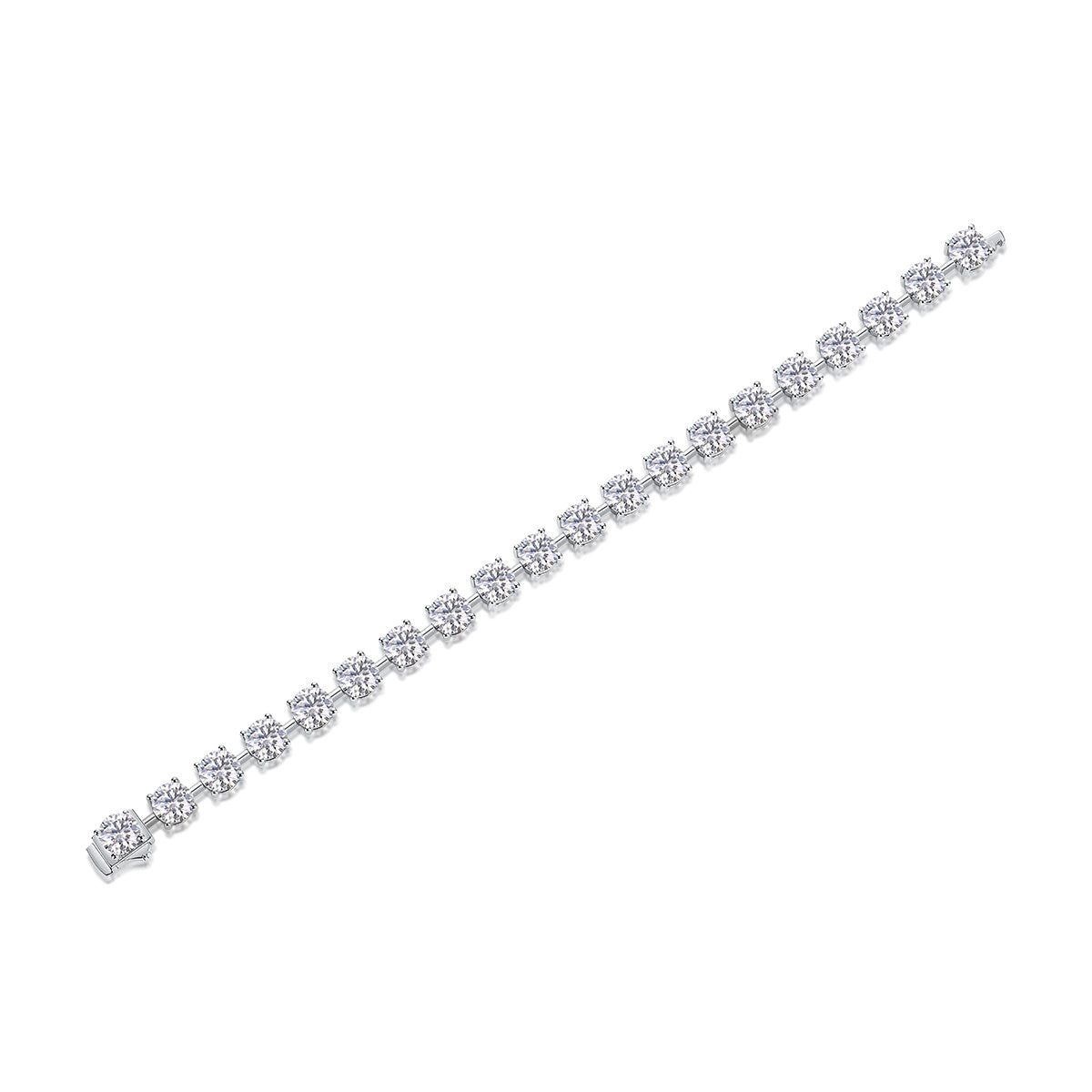 About Time Luxury Fashion Mossan Diamond S925 Silver Bracelet Comparable To Natural Diamonds