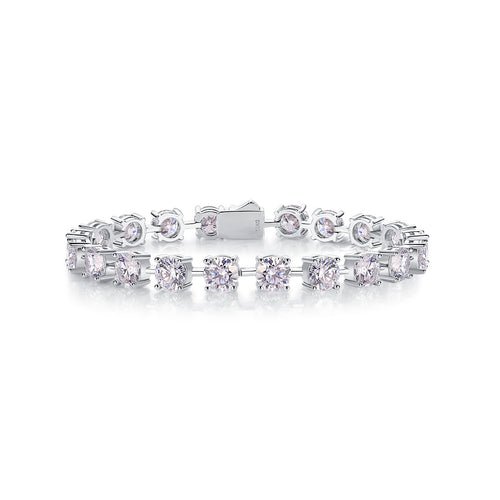 About Time Luxury Fashion Mossan Diamond S925 Silver Bracelet Comparable To Natural Diamonds
