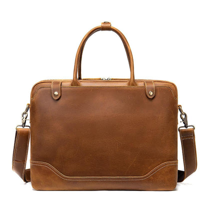 Coriumpera®️ Crazy Horse Leather Men's Briefcase Handbag