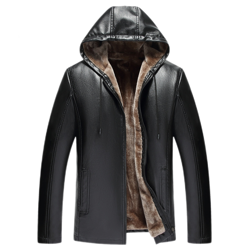 Coriumpera® ArcticLux Men's Hooded Leather Jacket