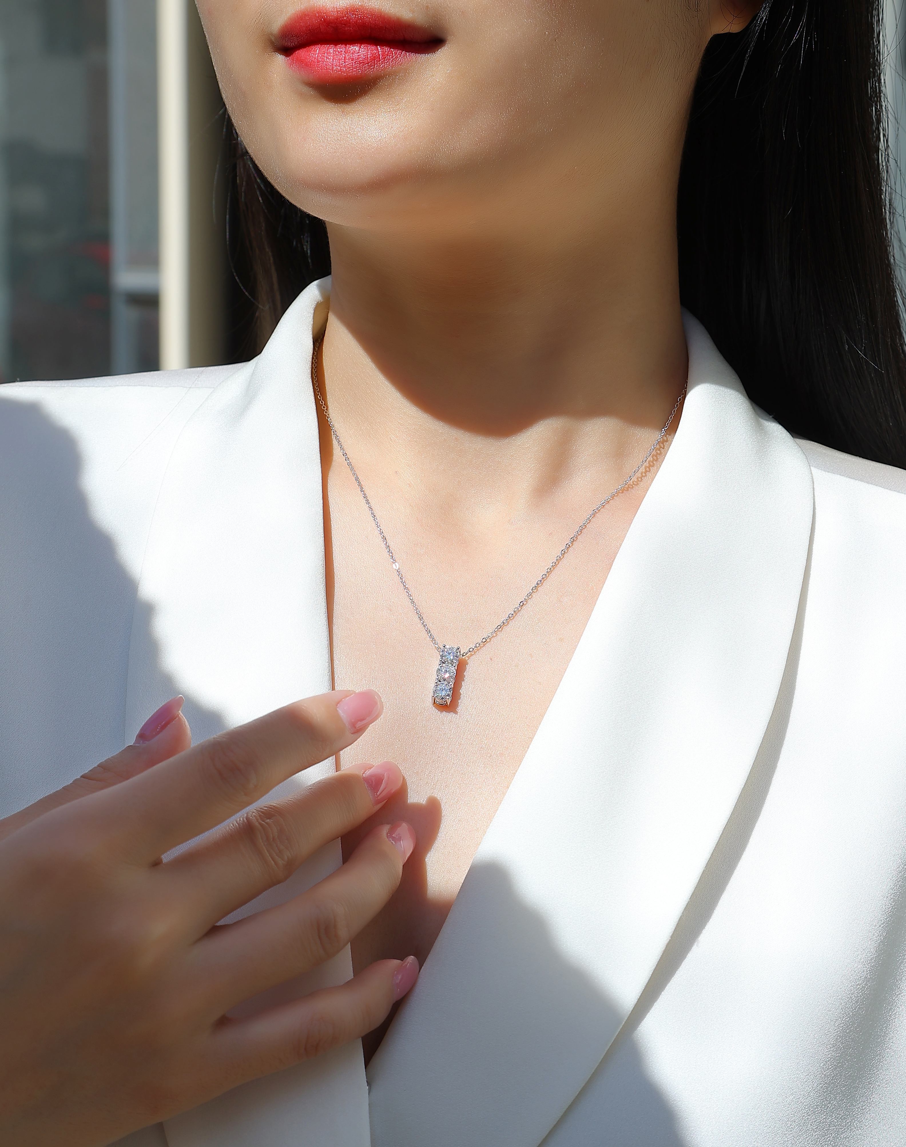 Luna Moissanite Pendant Duo