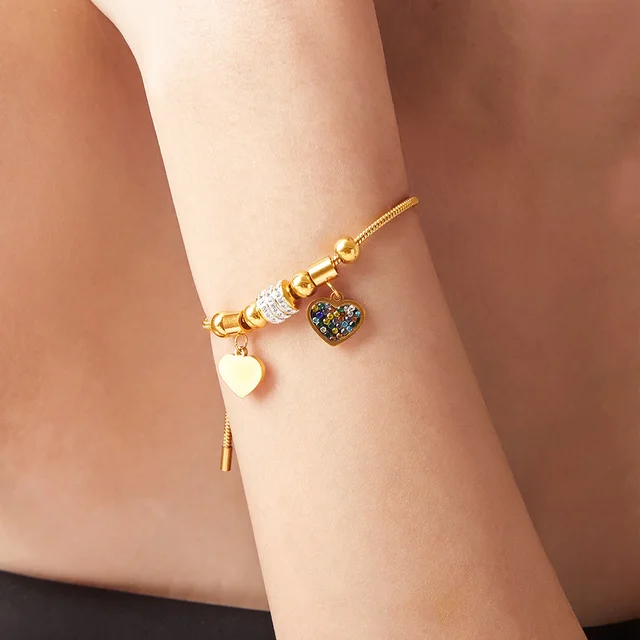 Amara Heart Bracelet 18k Gold Plated