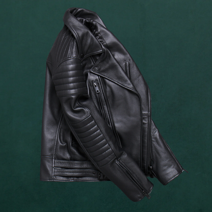 Coriumpera® LuxLeather ArcticShield SlimFit Hooded Jacket