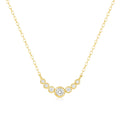 Fashion Jewelry Necklace 925 Sterling Silver Charm Necklace Round Diamond by the Yard 18k Gold Plated Necklace Women