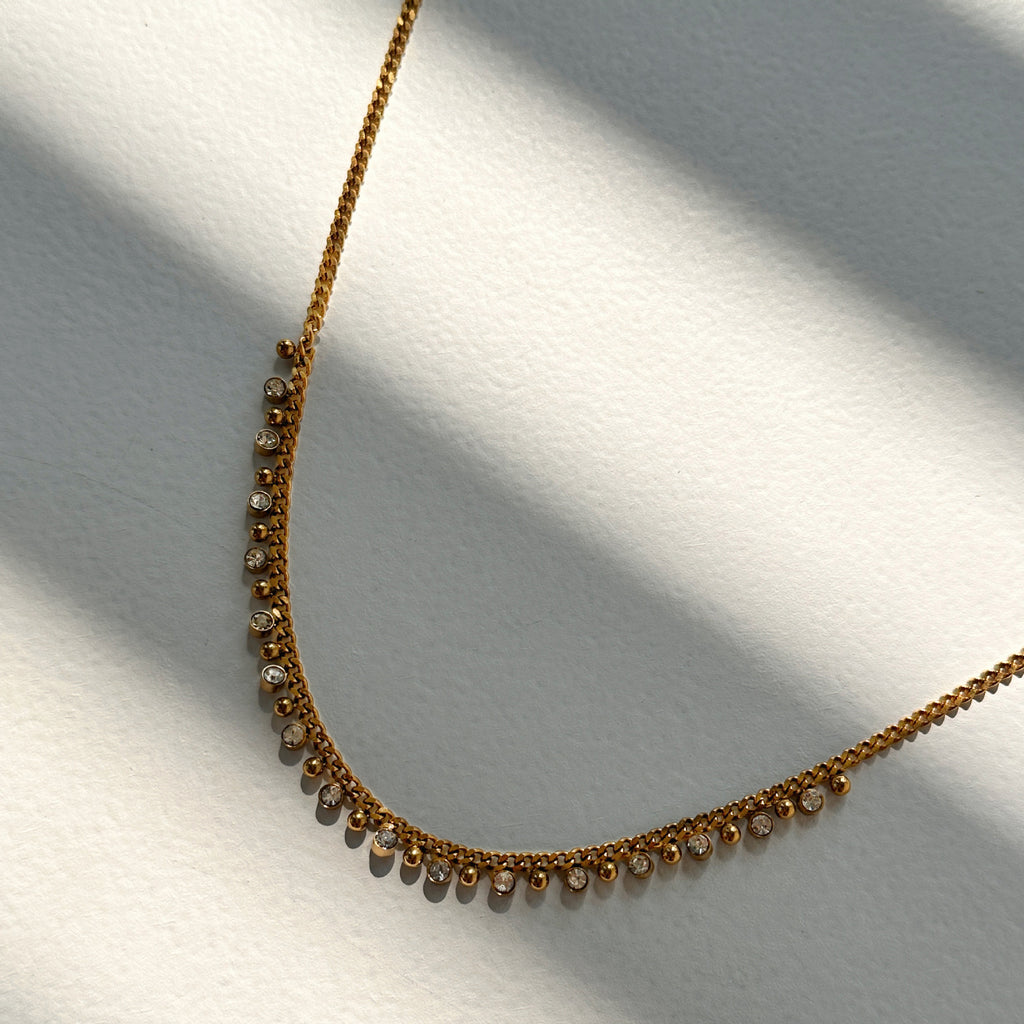 Stella Tassel Necklace 18k Gold Plated