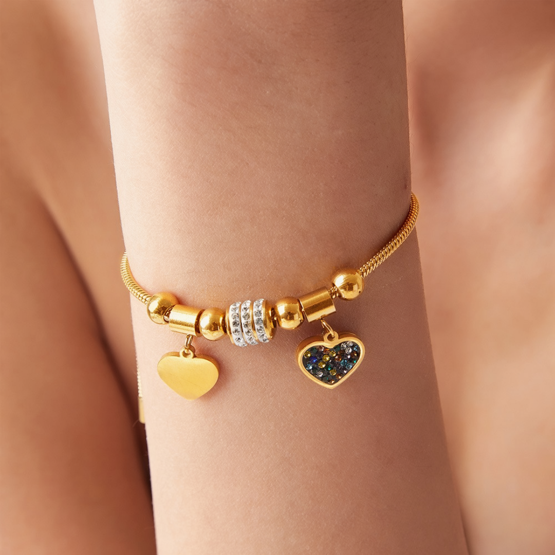 Amara Heart Bracelet 18k Gold Plated