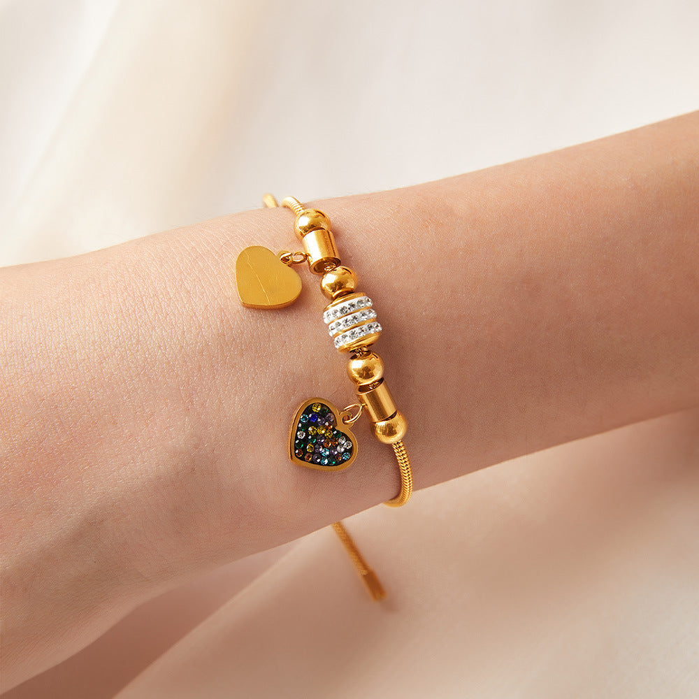 Amara Heart Bracelet 18k Gold Plated