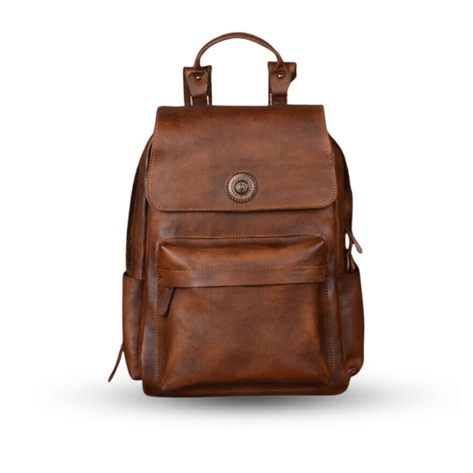 Coriumpera®️ Men Leather Backpack Casual Travel Bag