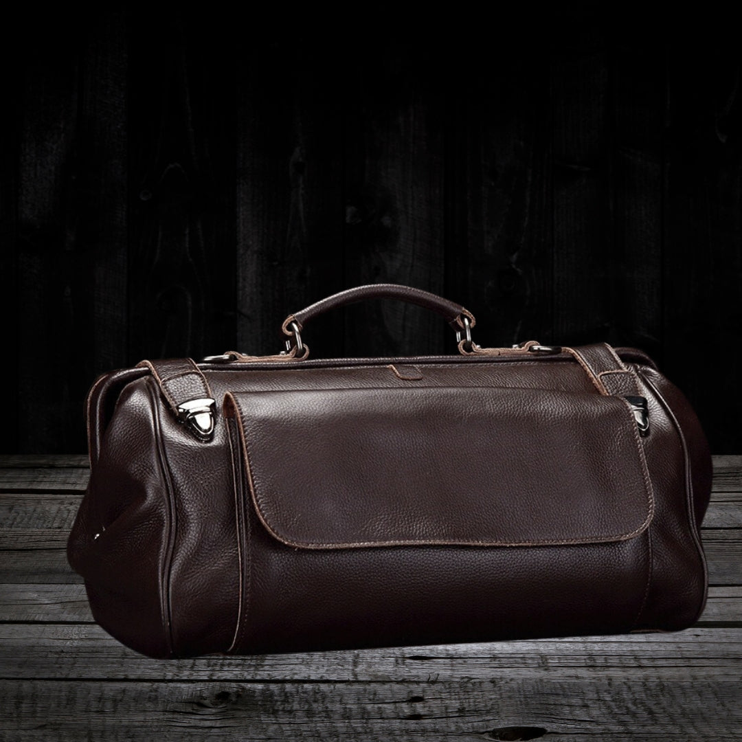 Coriumpera®️ Genuine Leather Luggage And Travel Bag Duffel Bag
