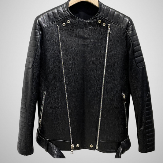 Coriumpera®️ Men's premium Sheep Bubble Cropped Leather Jacket