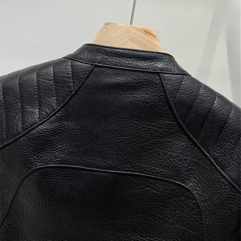 Coriumpera®️ Men's premium Sheep Bubble Cropped Leather Jacket