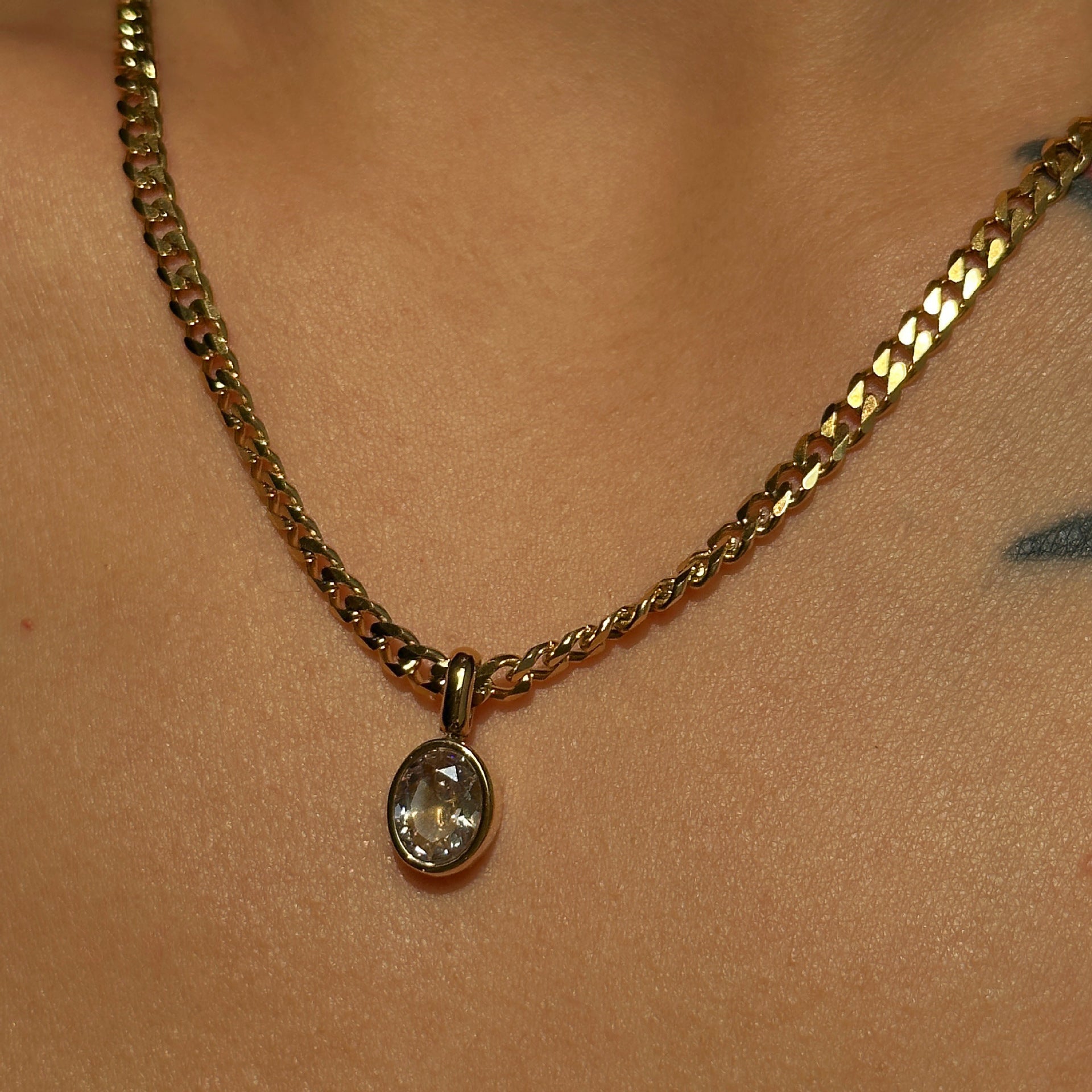 Stella Cuban 18k Gold Plated Necklace