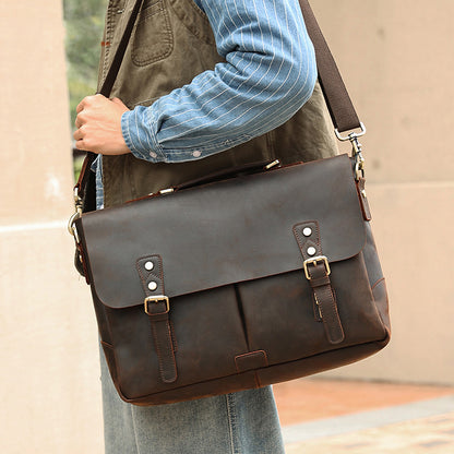 Coriumpera®️ Genuine Leather Men Messenger Crossbody Bag