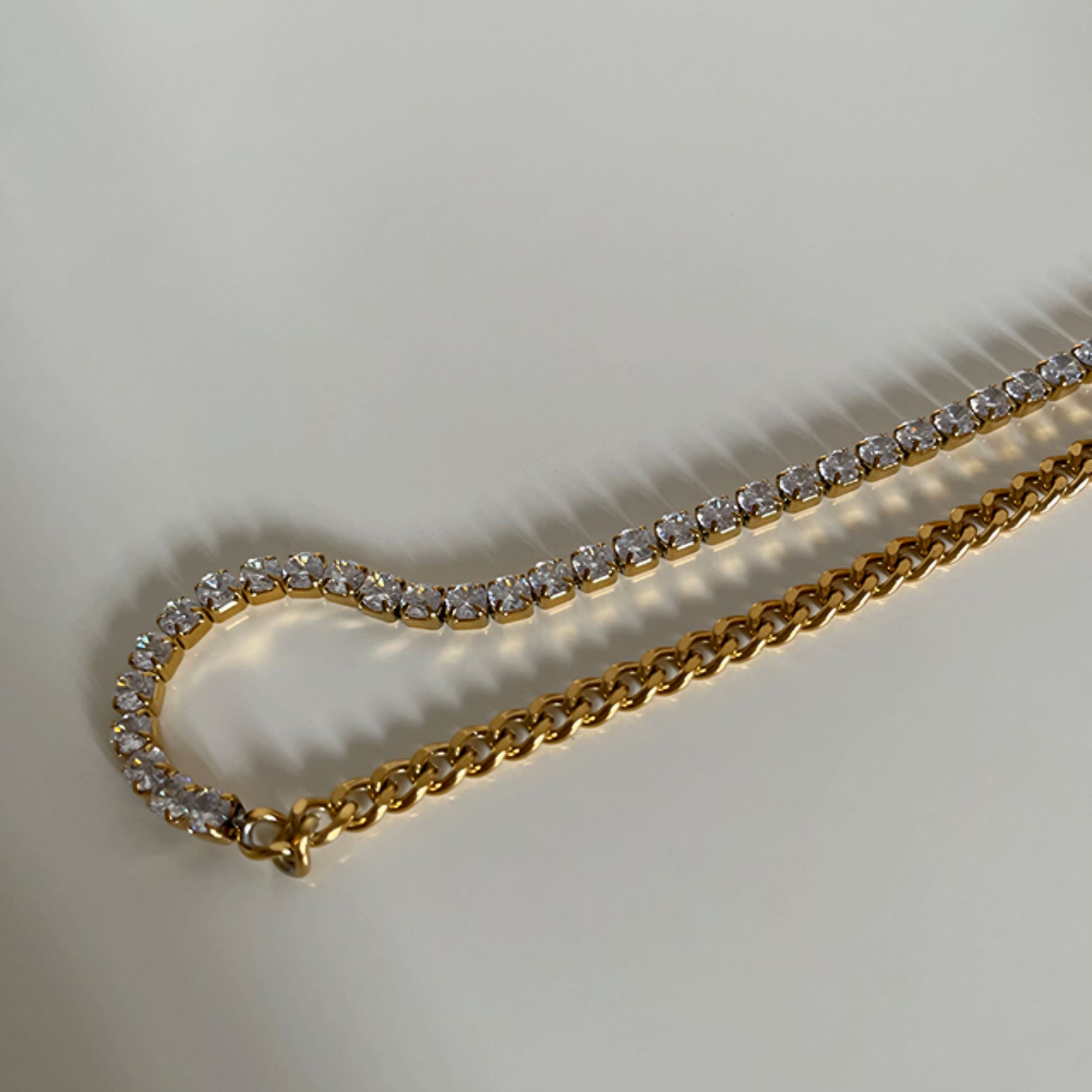 Serena Tennis Necklace 18k Gold Plated