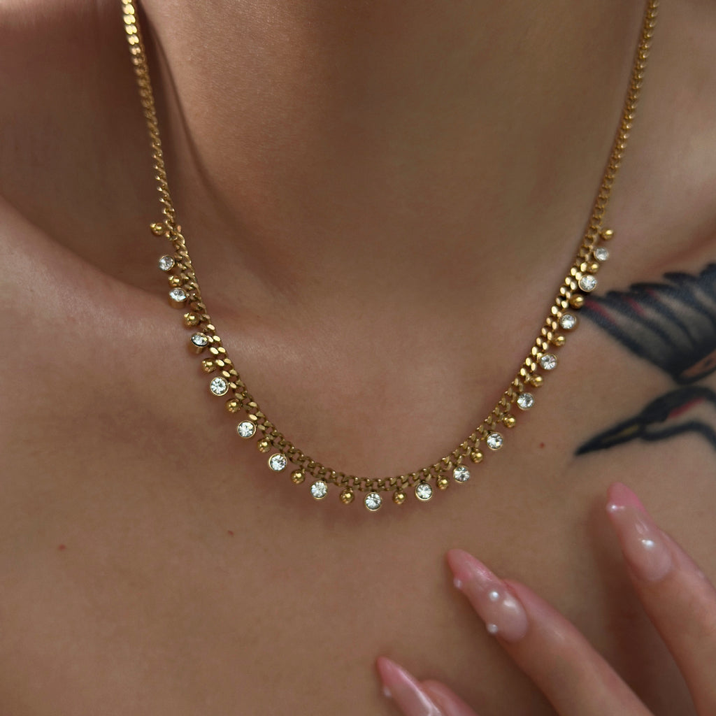 Stella Tassel Necklace 18k Gold Plated